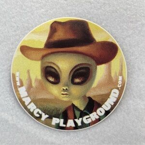 Vtg 99 MARCY PLAYGROUND Promo Sticker Rare Shapeshifter Era Alien Cowboy Graphic